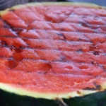 Pizza von der Melone mit Feta