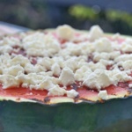 Pizza von der Melone mit Feta