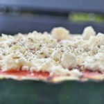 Pizza von der Melone mit Feta